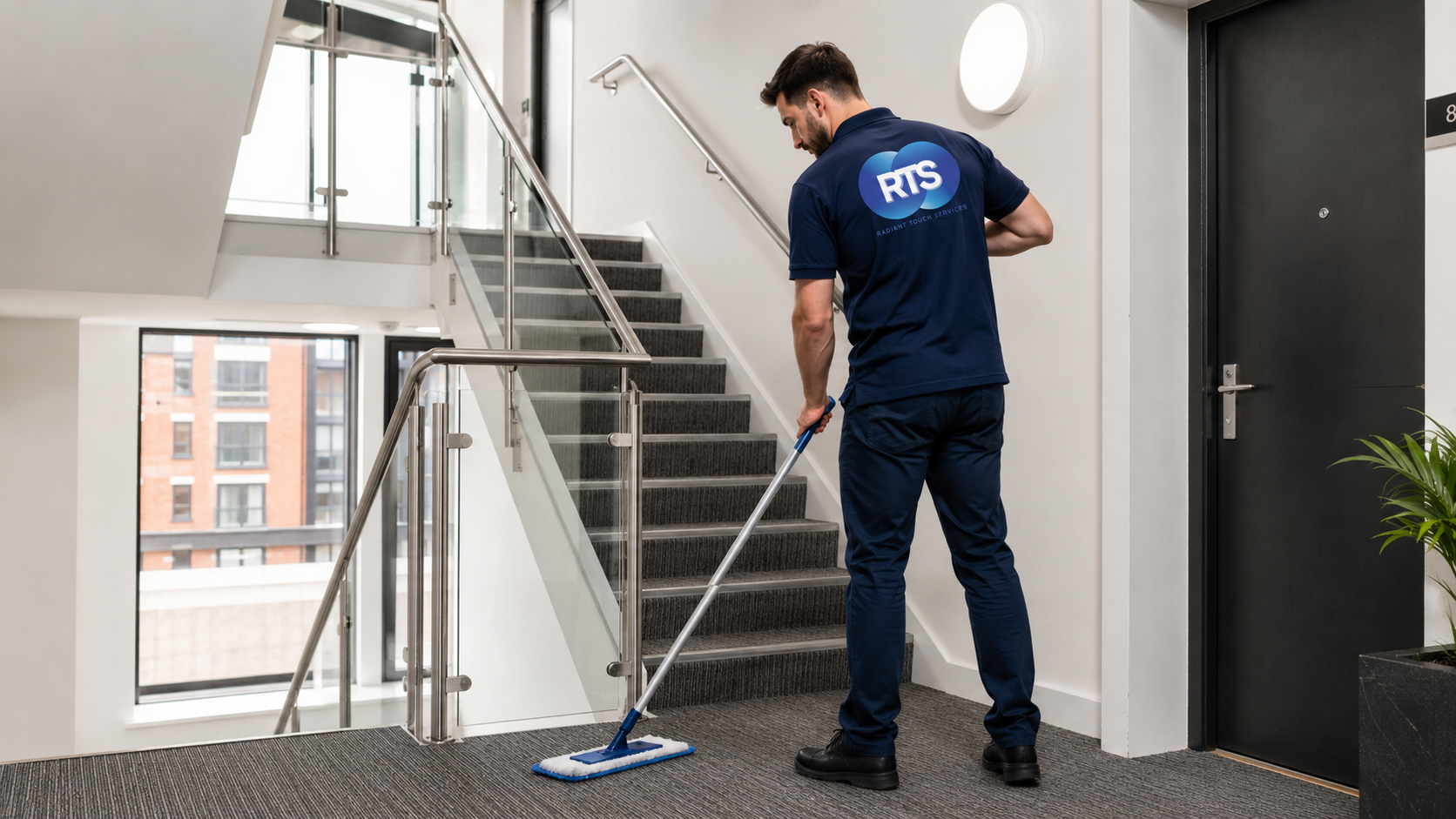 Professional communal area cleaning in Manchester by Radiant Touch Services